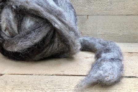 500 gram gewassen lontwol - basiswol / vulwol (gemengd)