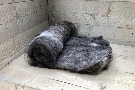 500 gram gewassen kaardvlies - basiswol / vulwol (gemengd)