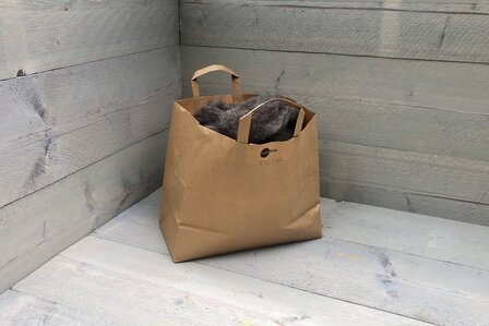 500 gram gewassen lontwol - Blauwe Texelaar (middengrijs)