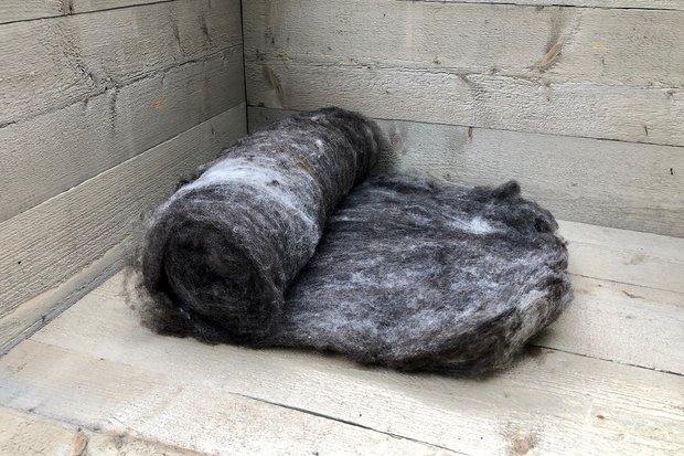 500 gram gewassen kaardvlies - basiswol / vulwol (gemengd)