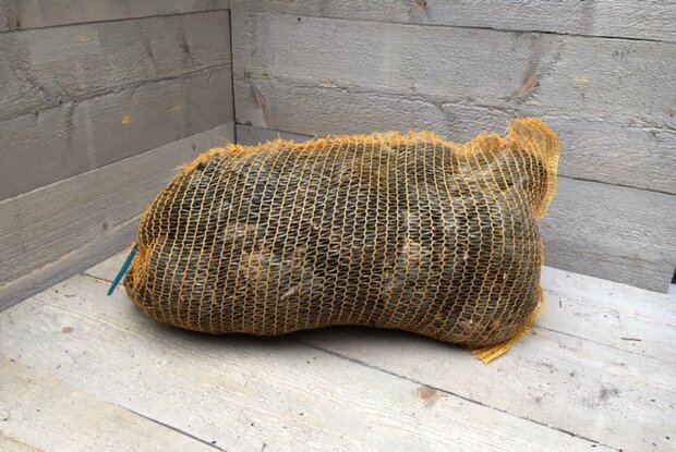 1 kilo lamswol - Blauwe Texelaar (middengrijsbruin)