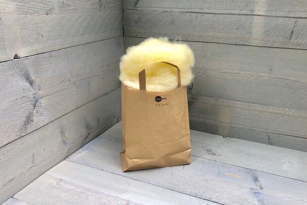 500 gram gewassen kaardvlies - Llanwenog (chamois)